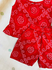 Red Garden - Frill top & Shorts Set 1 - 2yrs